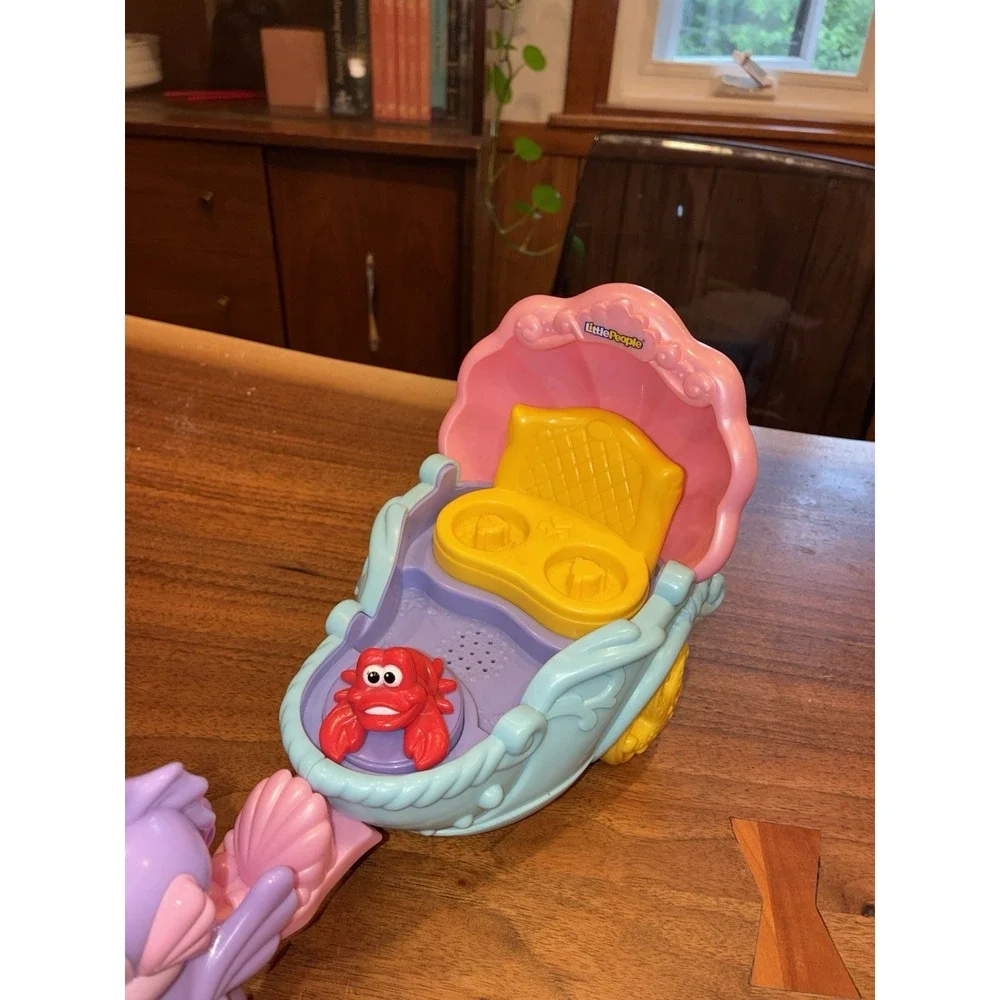 Fisher Price Little People Disney Little Mermaid Ariel's Musical Coach Carriage